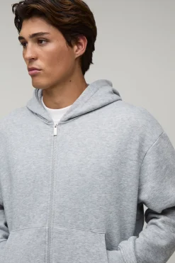 Sweat À Casynthétiqueche Zippé Oversize Boxy Essentiel