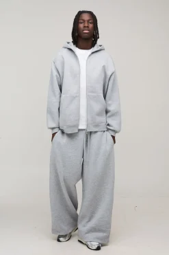 Sweat à Casynthétiqueche Zippé Oversize Basique