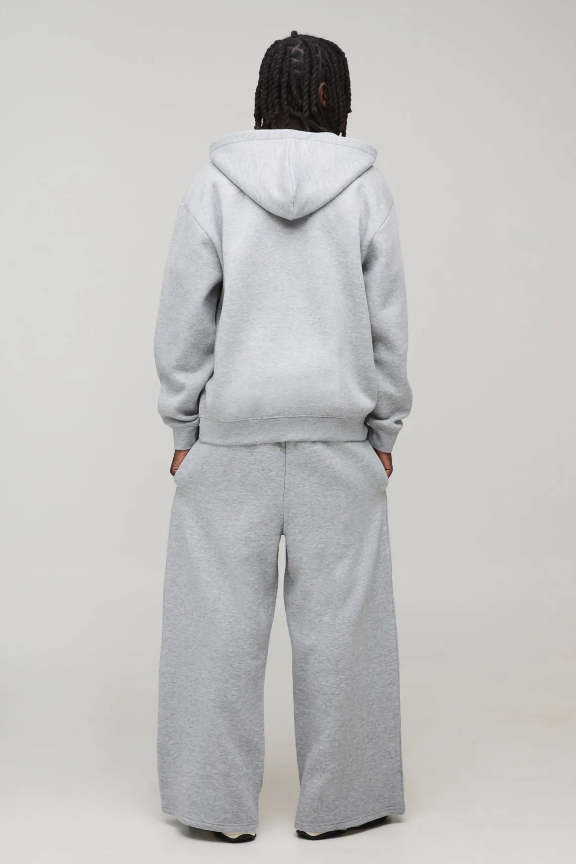 Sweat à Casynthétiqueche Zippé Oversize Basique