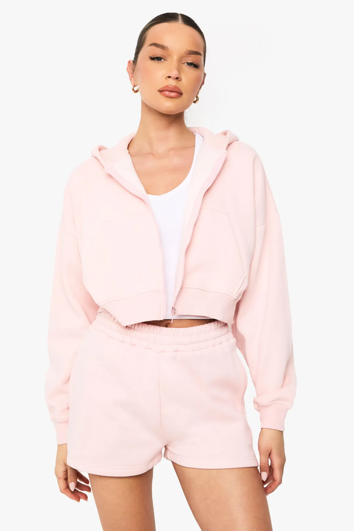 Sweat À Casynthétiqueche Zippé Oversize Boxy À Manches Ballon