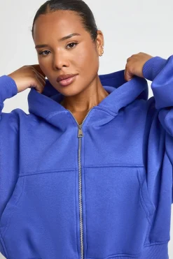 Sweat À Casynthétiqueche Zippé Oversize À Manches Ballon Coupe Boxy Plus Core Basic