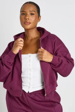 boohoo Sweat À Casynthétiqueche Zippé Oversize À Manches Ballon Coupe Boxy Basique Core Plus<Femme Sweats À Capuche Et Sweatshirts|Basiques