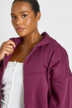 boohoo Sweat À Casynthétiqueche Zippé Oversize À Manches Ballon Coupe Boxy Basique Core Plus<Femme Sweats À Capuche Et Sweatshirts|Basiques
