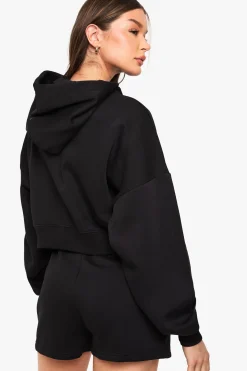 Sweat À Casynthétiqueche Zippé Oversize Boxy À Manches Ballon Petite