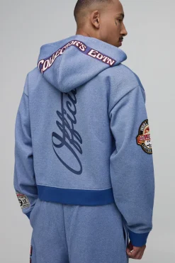 Sweat À Casynthétiqueche Zippé Piqué Boxy Raccourci Avec Badge Édition Collector