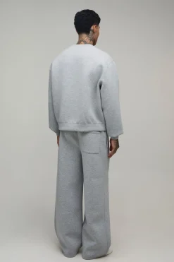 boohooMAN Sweat Col Rond Scuba Oversize Ample Coupe Tall<Homme Tout Afficher|Survêtements