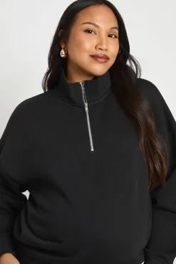 Sweat De Maternité Oversize À Demi-zip