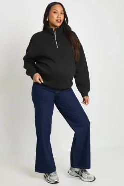 Sweat De Maternité Oversize À Demi-zip
