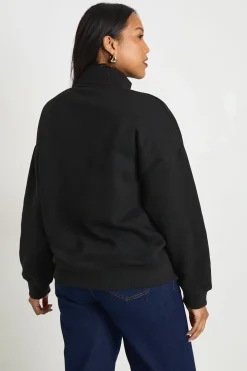 Sweat De Maternité Oversize À Demi-zip