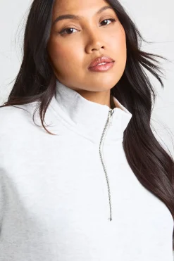 boohoo Sweat De Maternité Oversize À Demi-zip<Femme Sweats À Capuche Et Sweats|Sweats À Capuche Et Sweatshirts