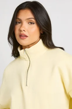 Sweat De Maternité Oversize À Demi-zip