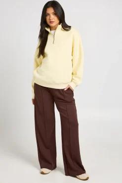 Sweat De Maternité Oversize À Demi-zip