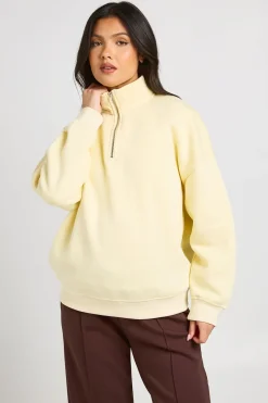 Sweat De Maternité Oversize À Demi-zip