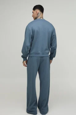 Sweat Henley Oversize Ample Et Jogger Large Coupe Haute