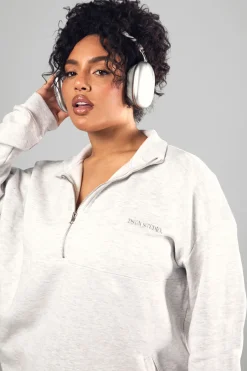 Sweat oversize à col zippé et broderie Dsgn Studio