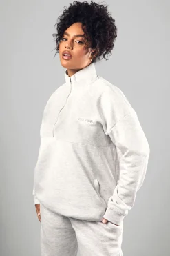 Sweat oversize à col zippé et broderie Dsgn Studio