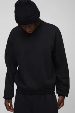 Sweat oversize imprimé à col montant