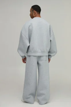 Sweat Scuba Col Rond Oversize À Manches Chauve-souris