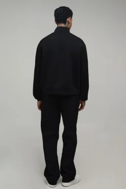 boohooMAN Sweat Scuba Tall Oversize Ample Col Montant Zippé 1/4<Homme Tout Afficher|Survêtements