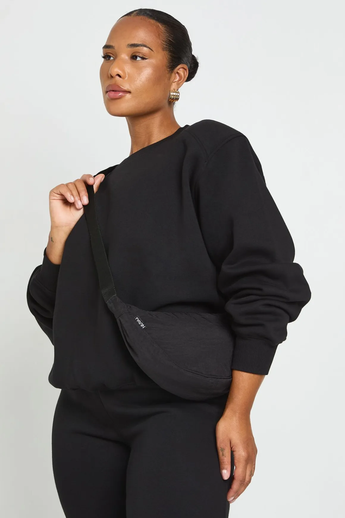 Sweat-shirt Ample Col Rond Avec Épaulettes Grande Taille