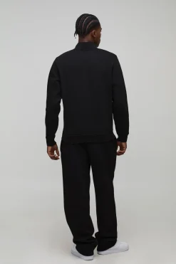 boohooMAN Sweat-shirt Basic Coupe Regular Col Montant Zip Quart<Homme Tout Afficher|Sweats À Capuche Grande Taille