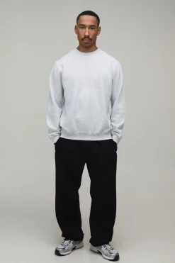 Sweat-shirt Basique à Col Rond Coupe Regular