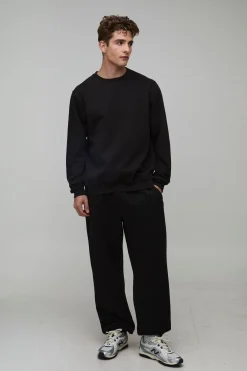 Sweat-shirt Basique Coupe Regular Col Rond