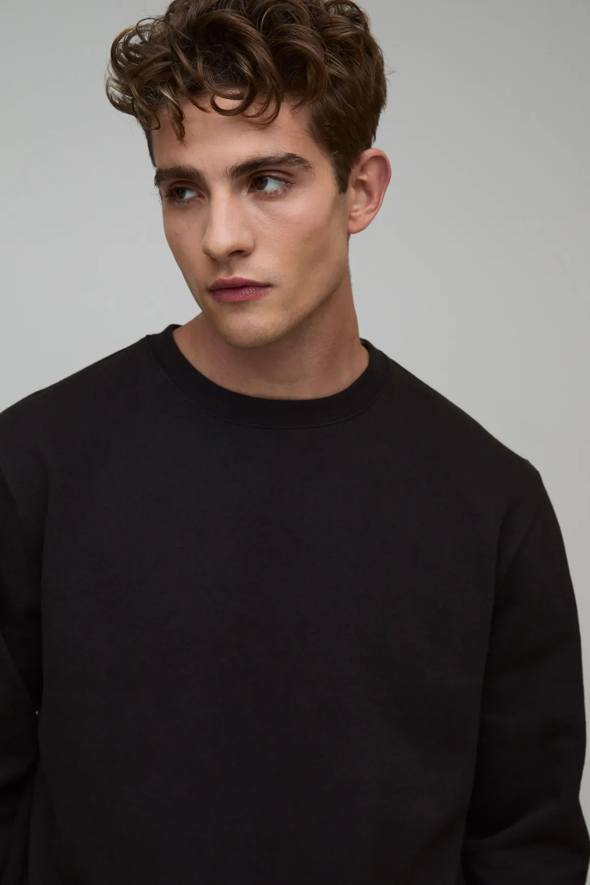 Sweat-shirt Basique Coupe Regular Col Rond