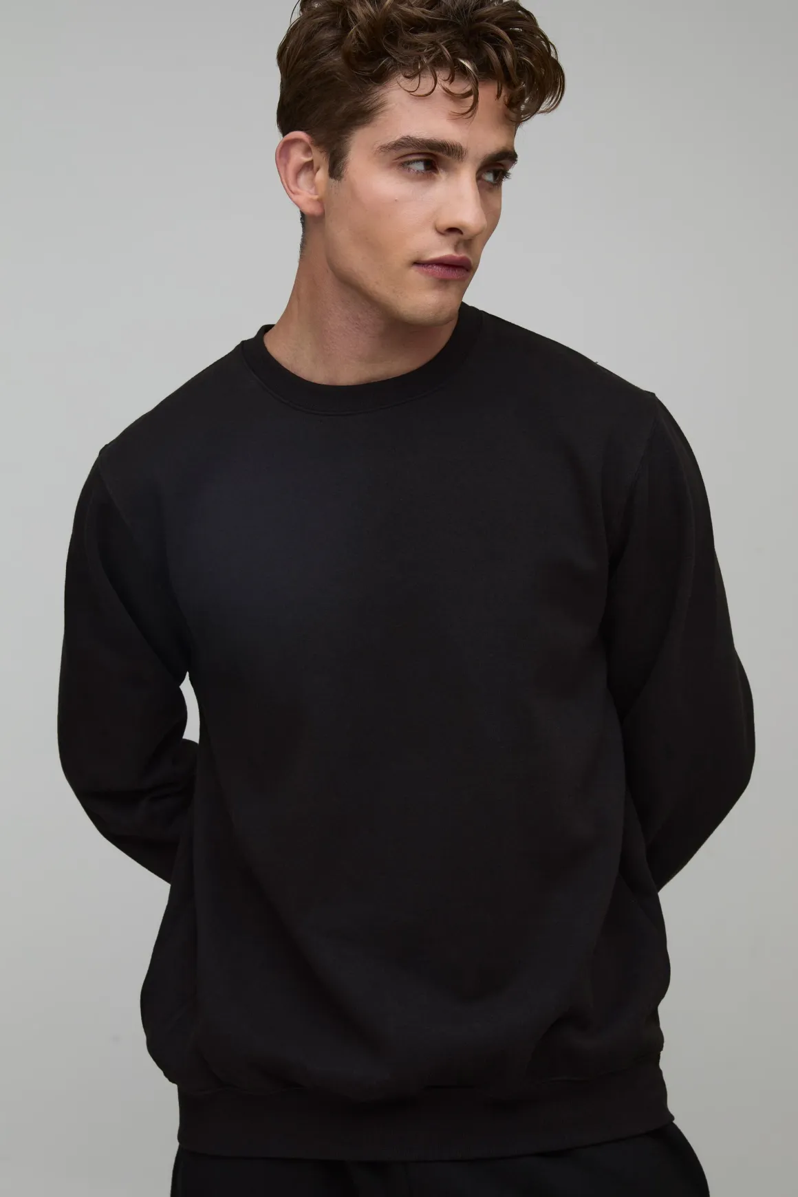 Sweat-shirt Basique Coupe Regular Col Rond