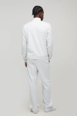 Sweat-shirt basique à demi-zip à col cheminée