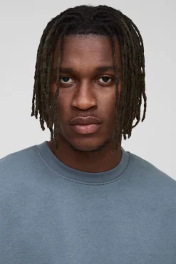 boohooMAN Sweat-shirt basique grande taille, coupe régulière, col rond<Homme Tout Afficher|Sweats À Capuche Tall