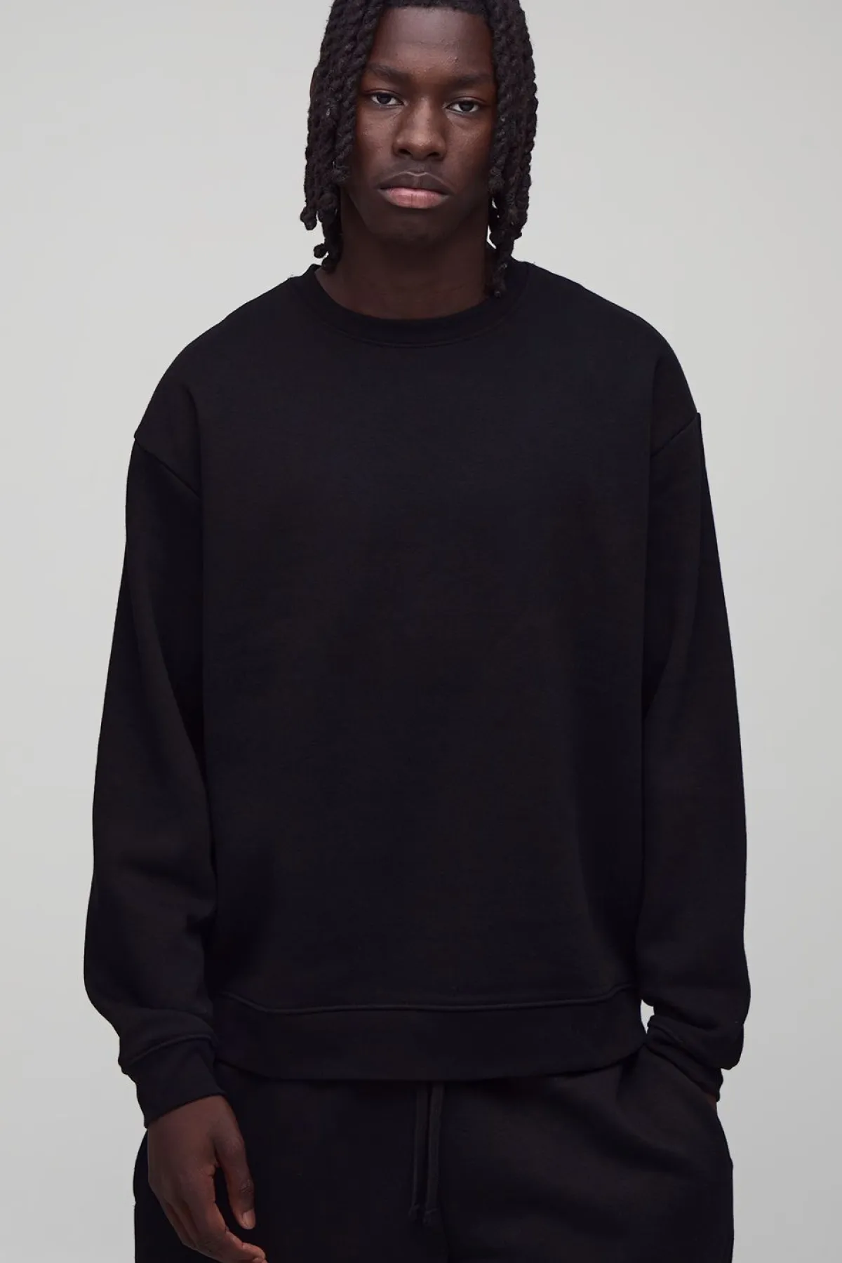boohooMAN Sweat-shirt basique oversize à col ras du cou<Homme Sweats À Capuche Et Sweatshirts|Sweats À Capuche Et Sweats