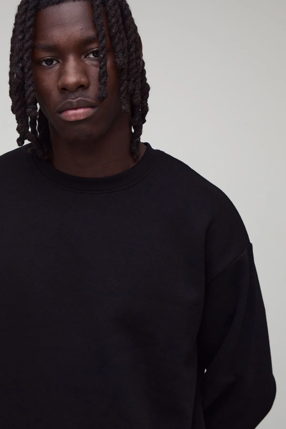 boohooMAN Sweat-shirt basique oversize à col ras du cou<Homme Sweats À Capuche Et Sweatshirts|Sweats À Capuche Et Sweats