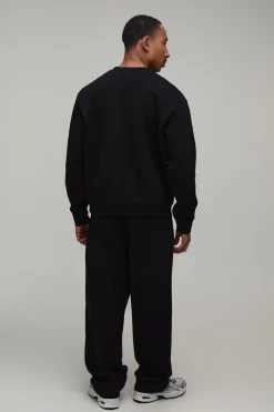 Sweat-shirt basique oversize à col rond et coupe carrée