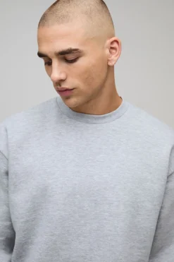 boohooMAN Sweat-shirt basique oversize à col rond<Homme Sweats À Capuche Et Sweatshirts|Sweats À Capuche Et Sweats