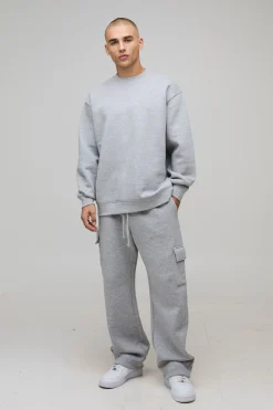 boohooMAN Sweat-shirt basique oversize à col rond<Homme Sweats À Capuche Et Sweatshirts|Sweats À Capuche Et Sweats
