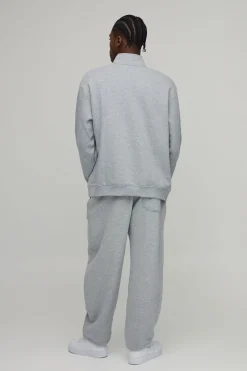 boohooMAN Sweatshirt Basique Surdimensionné à Col Montant et Zip Quart<Homme Sweats À Capuche Et Sweatshirts|Sweats À Capuche Et Sweats