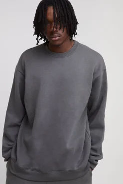 Sweat-shirt basique surdimensionné à col rond (version grande taille)