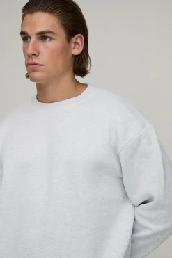 boohooMAN Sweat-shirt basique surdimensionné, coupe boxy et col rond<Homme Sweats À Capuche Et Sweatshirts|Sweats À Capuche Et Sweats
