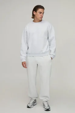 boohooMAN Sweat-shirt basique surdimensionné, coupe boxy et col rond<Homme Sweats À Capuche Et Sweatshirts|Sweats À Capuche Et Sweats
