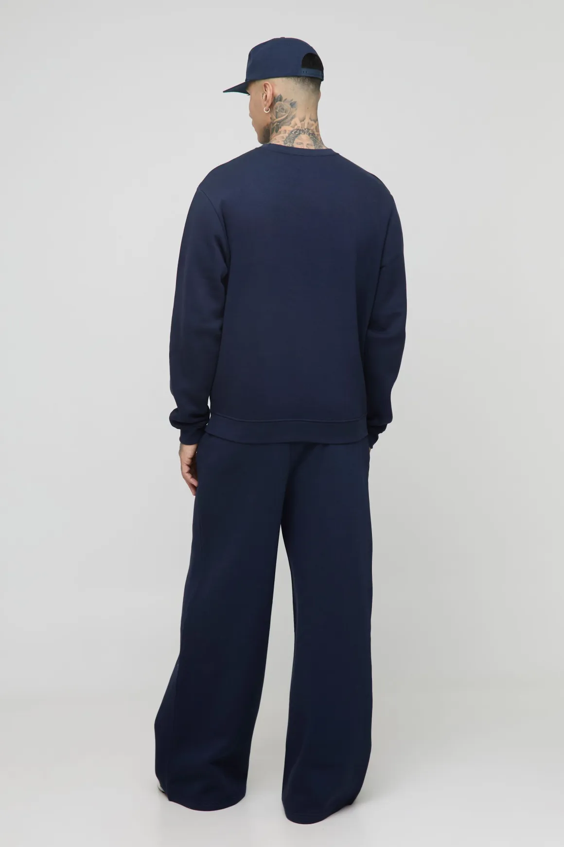 Sweat-shirt basique version tall, coupe régulière, col rond