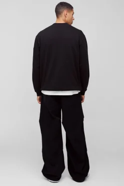 Sweatshirt B brodé surdimensionné