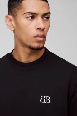 Sweatshirt B brodé surdimensionné