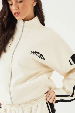 DSGN Studio Sweat-shirt Bomber Oversize à Col Cheminée et Bandes Latérales<Femme Sweats À Capuche Et Sweats|Dsgn Studio