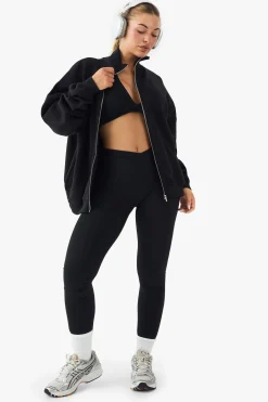 boohoo Sweat-shirt bomber oversize à zip et col enton<Femme Vêtements De Sport|Sweats À Capuche Et Sweats