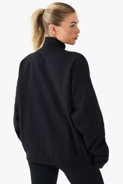 boohoo Sweat-shirt bomber oversize à zip et col enton<Femme Vêtements De Sport|Sweats À Capuche Et Sweats