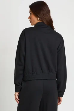 Sweat-shirt Bomber Zippé avec Poches Cargo en Maille Interlock