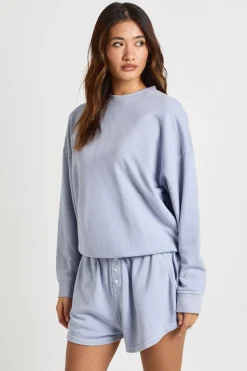 boohoo Sweat-shirt Bouclette Délavé Effet Usé<Femme Sweats À Capuche Et Sweats|Athleisure