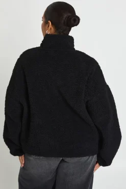 Sweat-shirt Boutonné Plus Borg