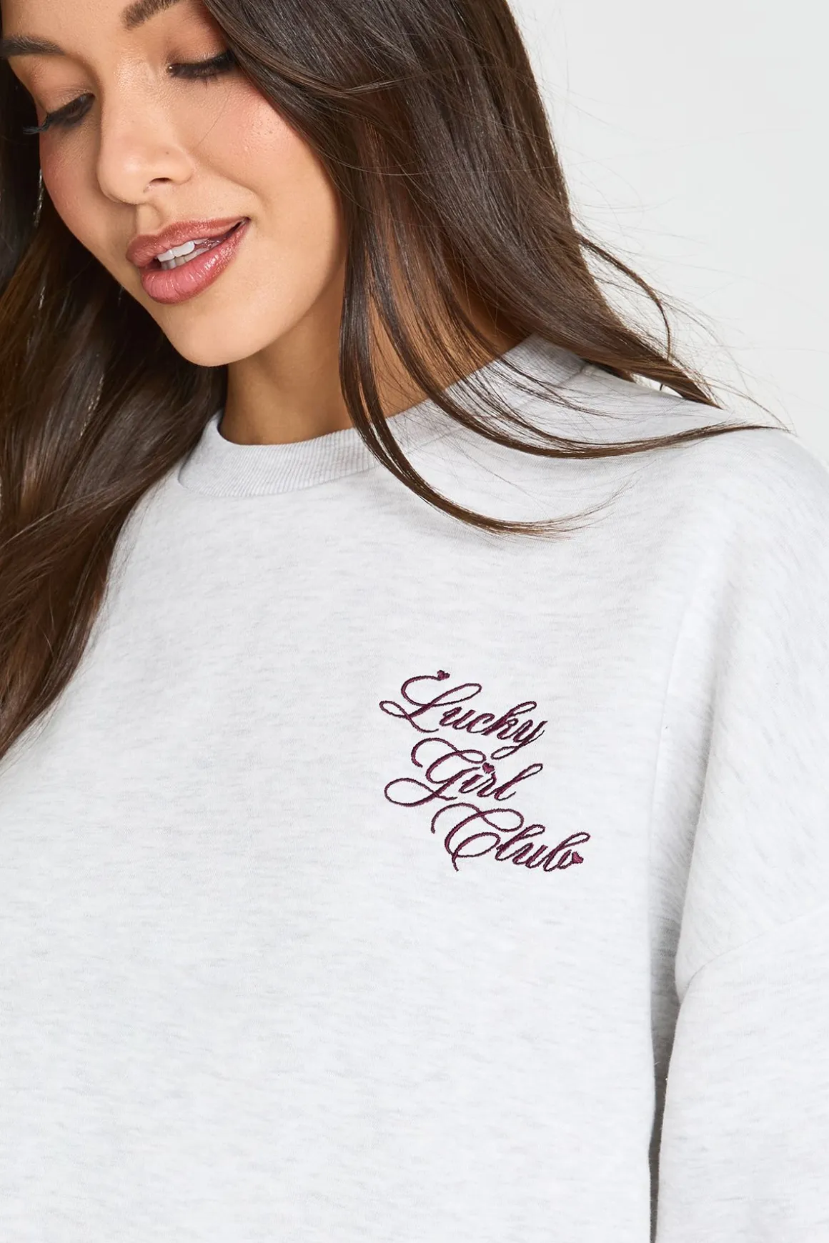 Sweat-shirt Brodé Lucky Girl Club